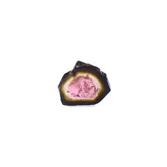 ウォーターメロントルマリン 原石スライス(宝石名トルマリン)ブラジル産 5.26ct 識別済[231023794]13.4x12mm前後
