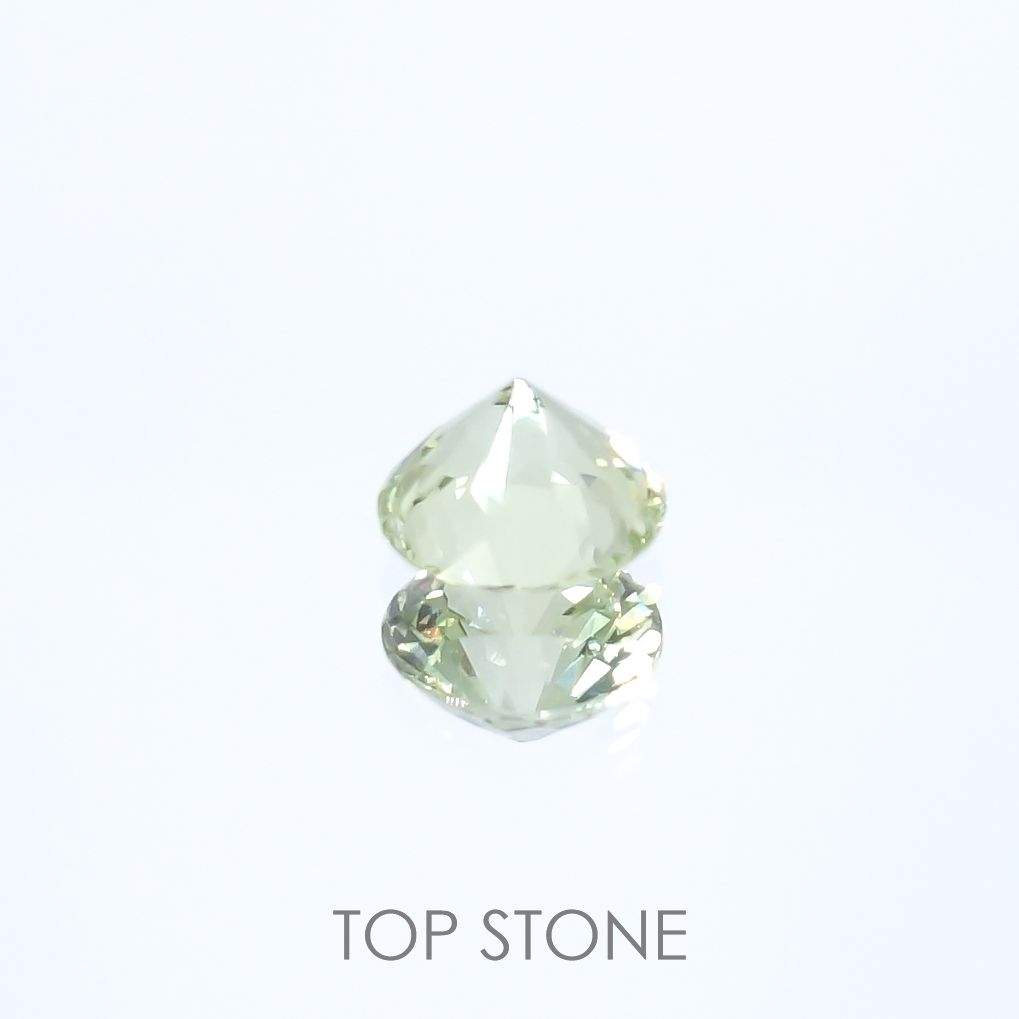 アイスライムブルーサファイア(宝石名サファイア)マダガスカル/オーストラリア産 0.52ct 識別済[220817364]4.8x4.6mm前後