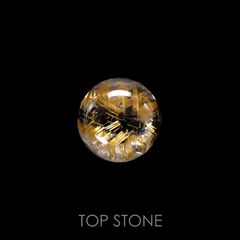 太陽タイチンルチルクォーツ(宝石名ルチルレイテッド・クォーツ) ブラジル産 14.89ct 識別済[20062824]14.7×14.7mm前後