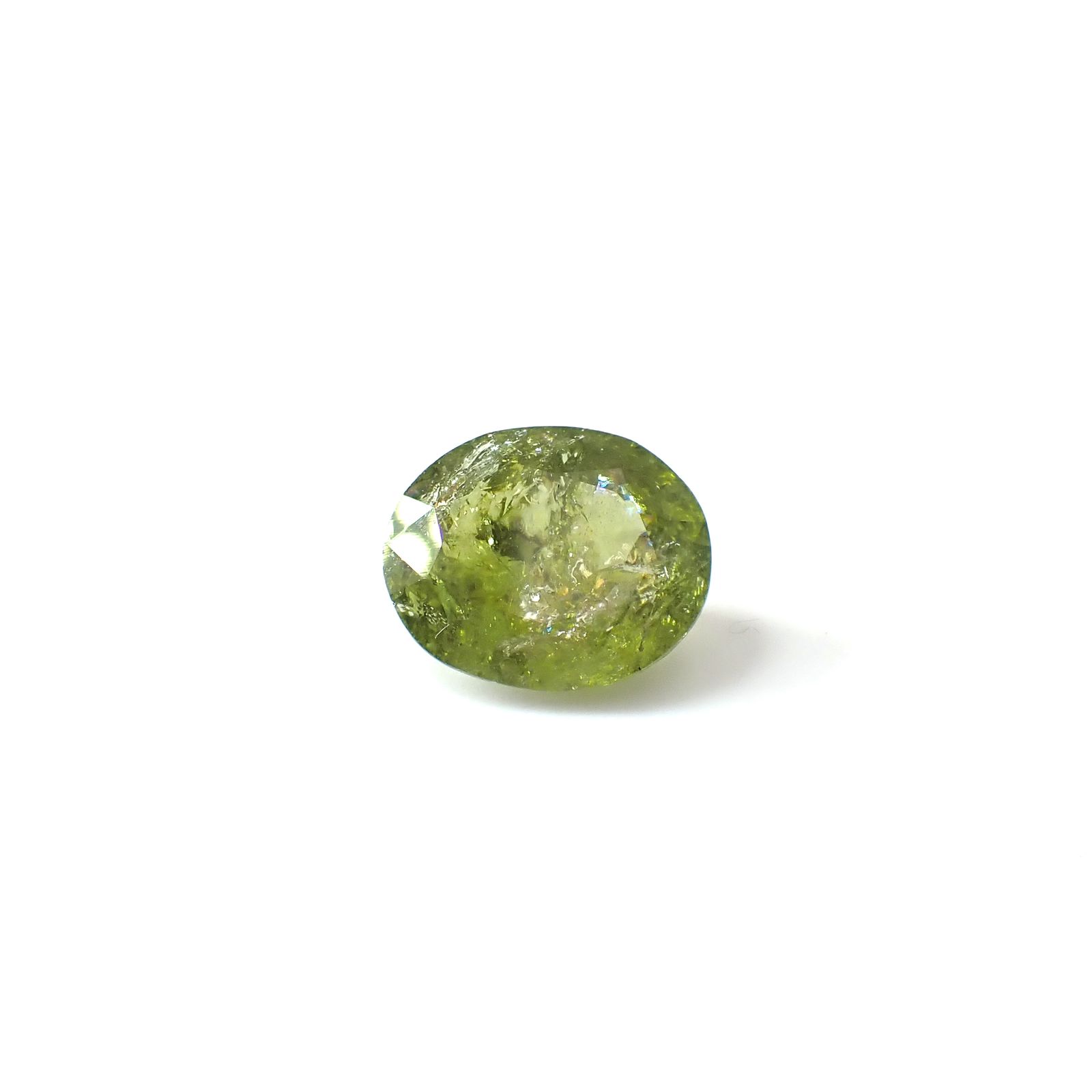 イリデッセンスクロムトルマリン(宝石名トルマリン)ケニア産 4.25ct 識別済[250931154]11.9x9.9mm前後