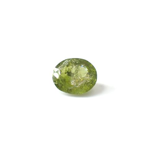 イリデッセンスクロムトルマリン(宝石名トルマリン)ケニア産 4.25ct 識別済[250931154]11.9x9.9mm前後