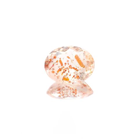 イリュージョンサンストーン(宝石名オリゴクレース)タンザニア産 2.49ct 識別済[250113874]10.3x8.3mm前後