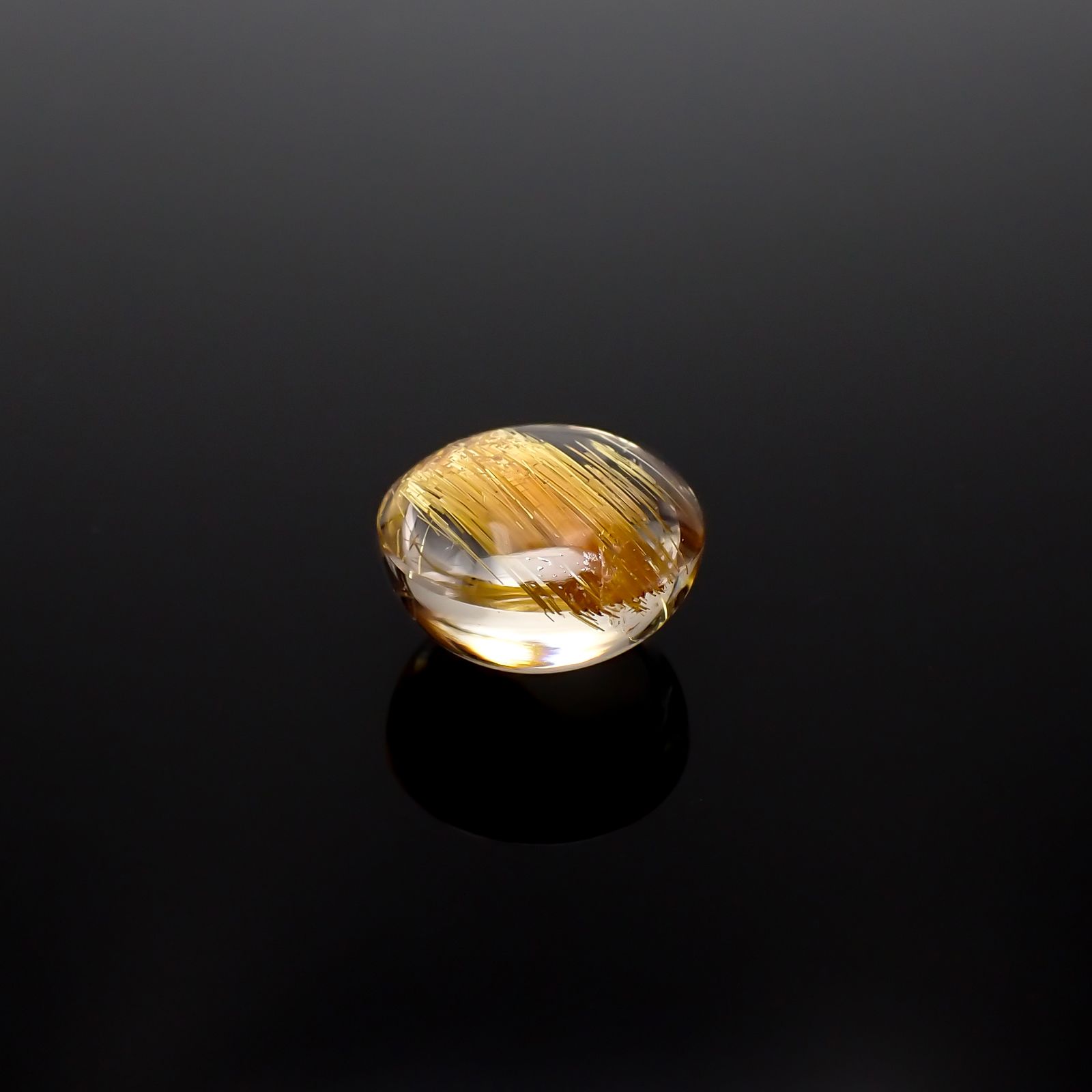 ルチルクォーツキャッツアイ ブラジル産 10.77ct[240125644]13.2x13.2mm前後