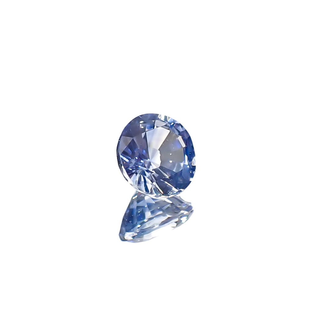 アイスブルーサファイア スリランカ産 0.59ct [250129731]4.9x4.8mm前後