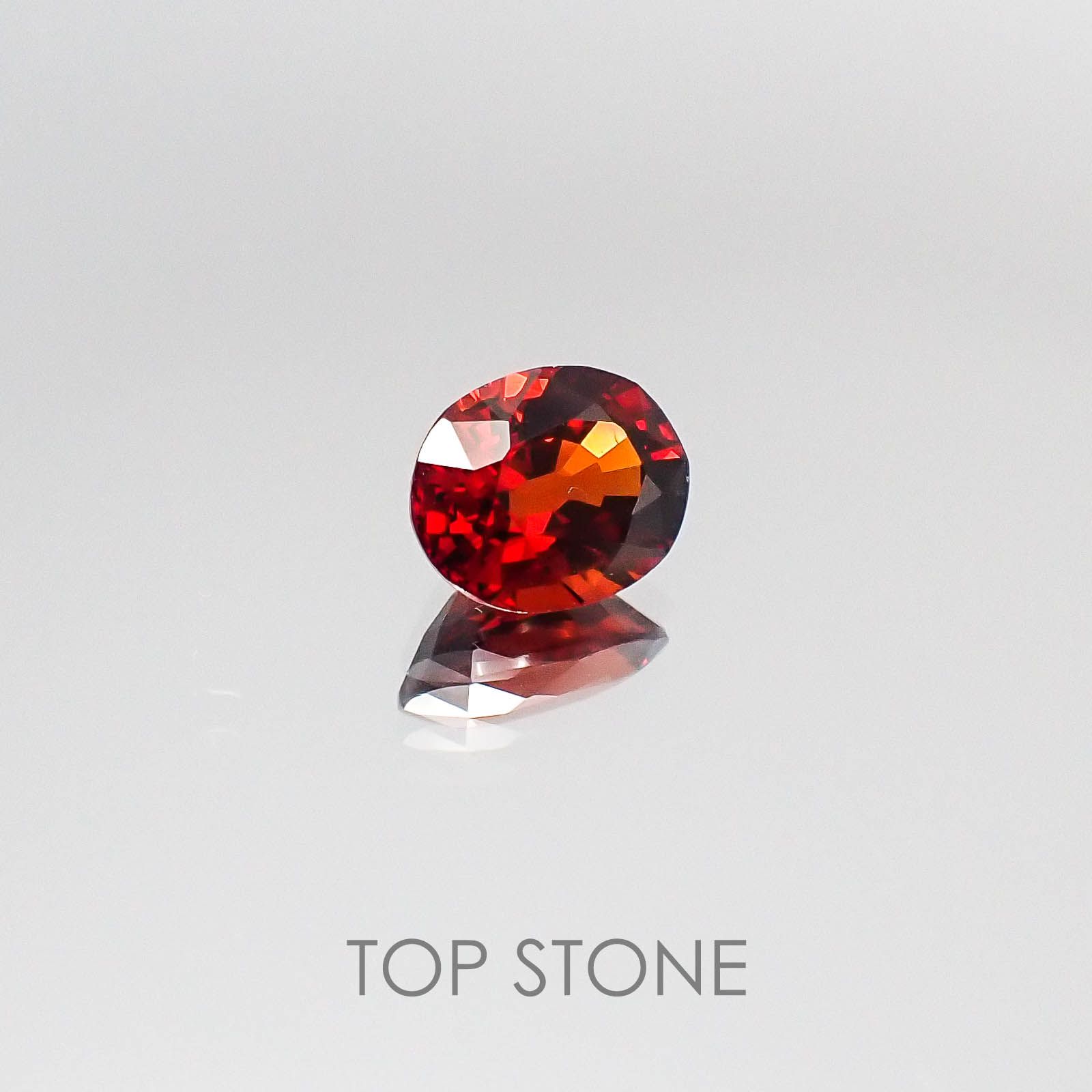 スペサルティンガーネット(宝石名スペサルティン・ガーネット) ナイジェリア産 1.34ct 識別済[20073714]7.1×5.6mm前後