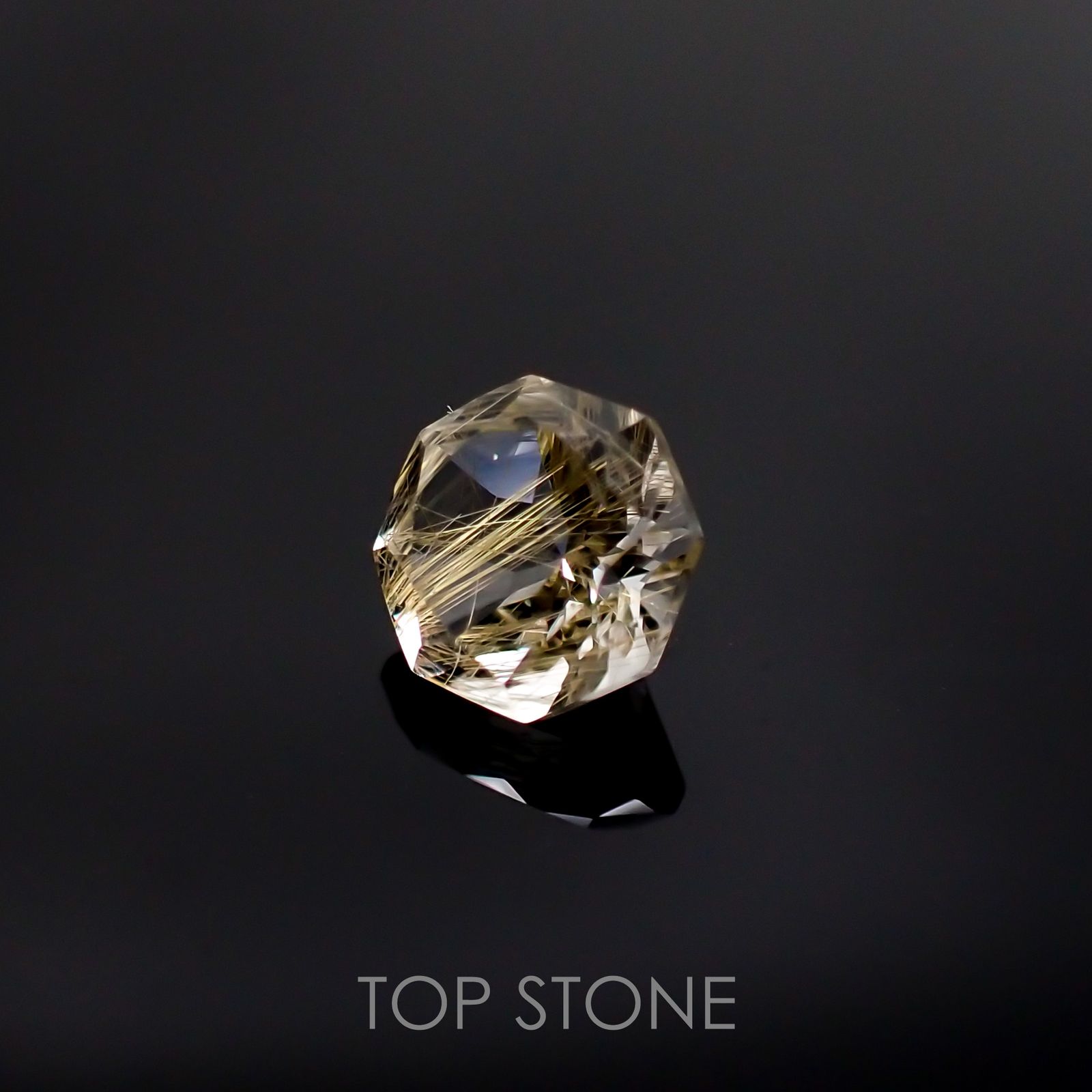 ◇オクタゴンカット◇ルチルクォーツSA ブラジル産 ルース 0.94ct[210511019]6.1×6mm前後