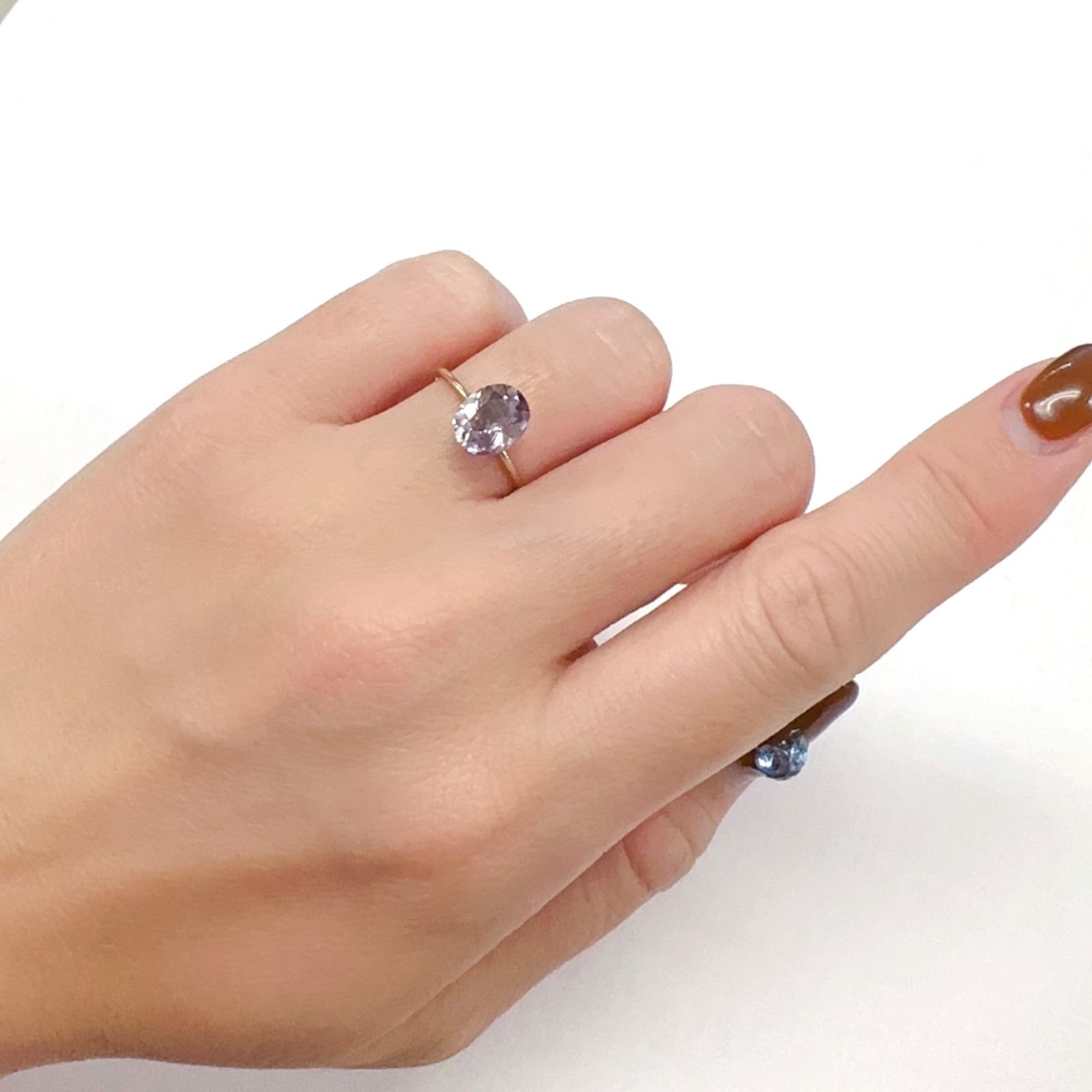 カラーシフト ピンクダイアスポア(宝石名ダイアスポア)アフガニスタン産 1.764ct ソ付(日独)[231124285]8.4x7mm前後