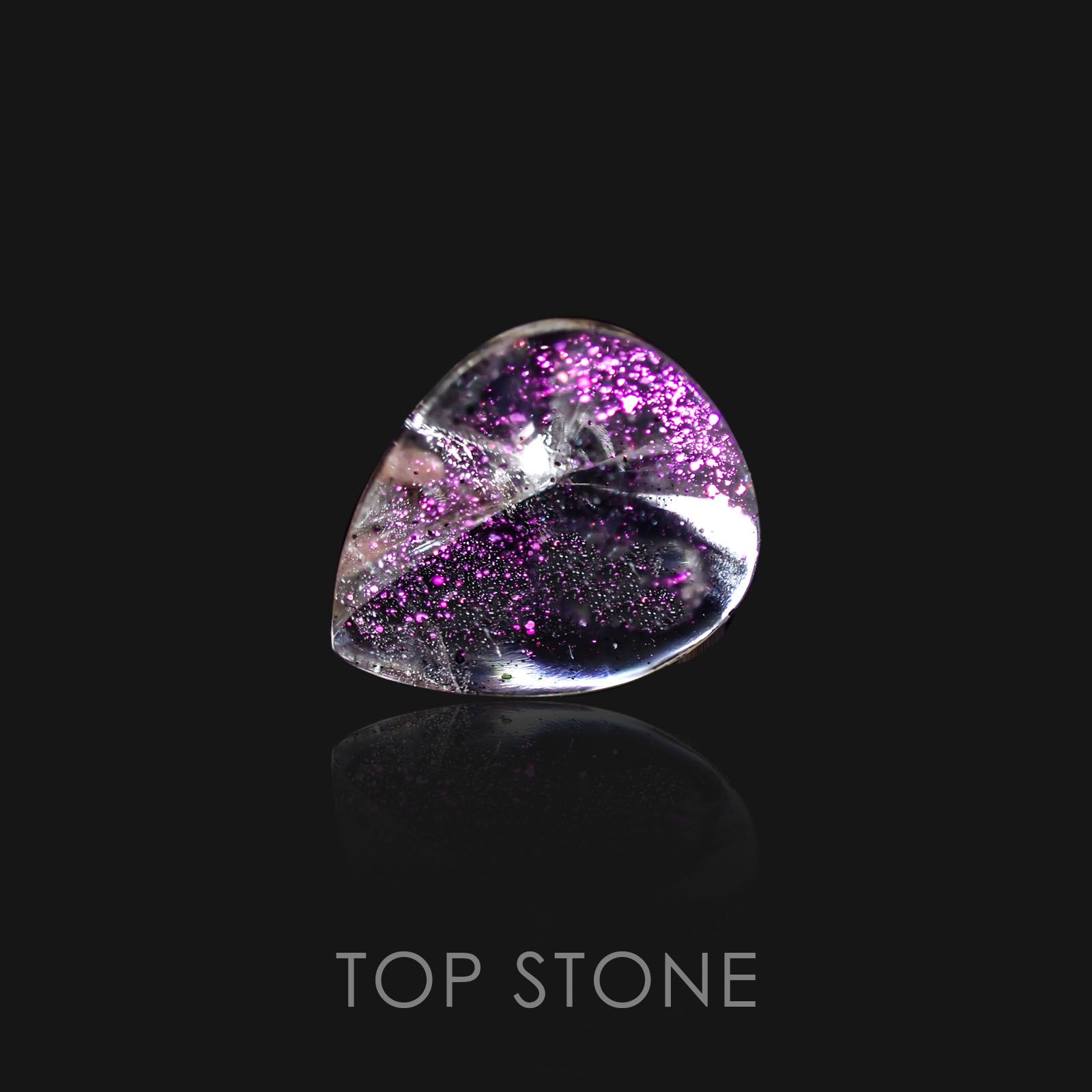 ティンカーベルクォーツ ブラジル産 ルース 9.84ct[20128637]16.1×13.3mm前後