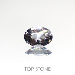 プラチナスピネル(宝石名スピネル) ビルマ産 0.648ct ソ付(彩珠)[210912847]6.6×4.8mm前後