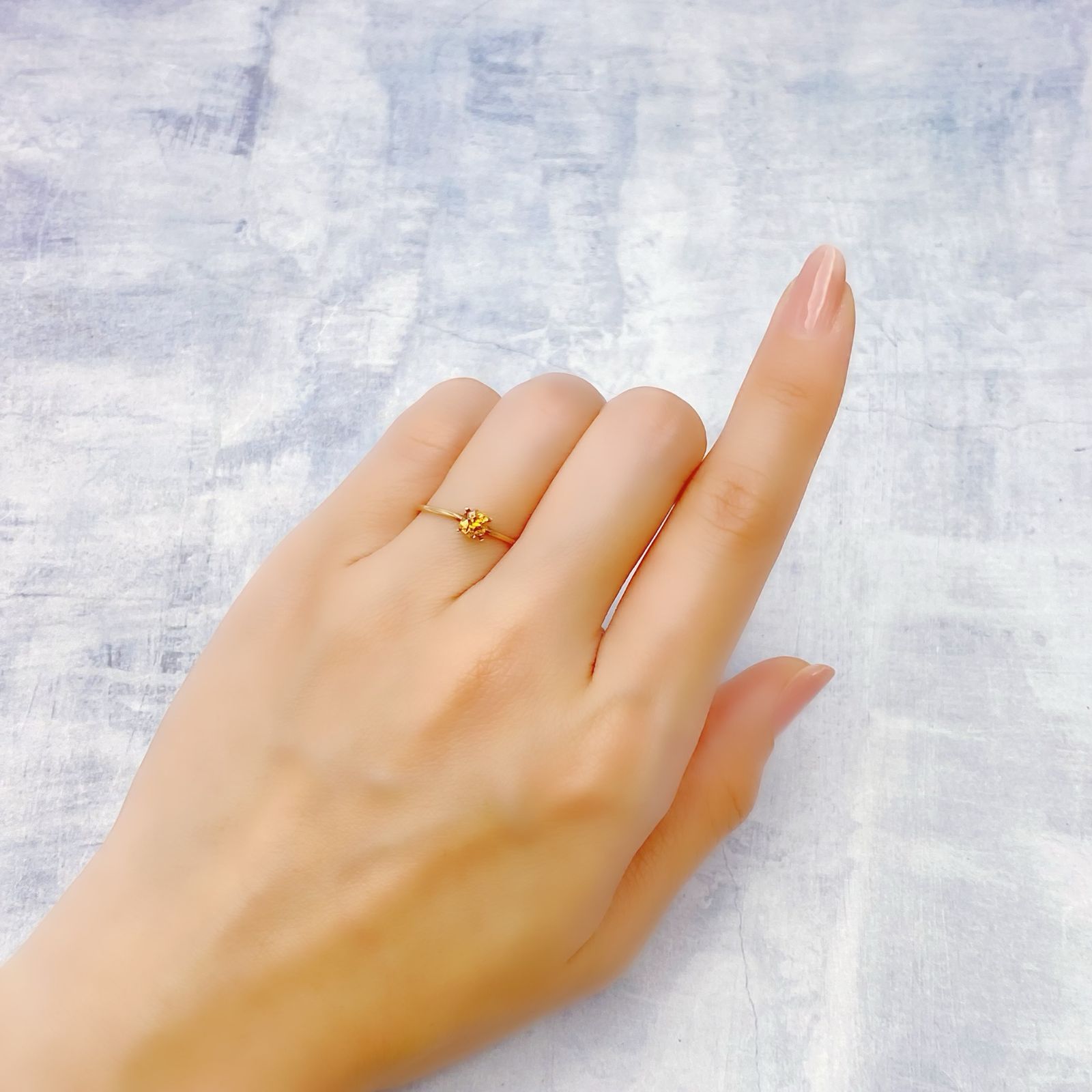 ◇ヘキサゴンカット◇オレンジジルコン(宝石名ジルコン)スリランカ/カンボジア産 0.42ct 識別済[241129492]3.8x3.8mm前後