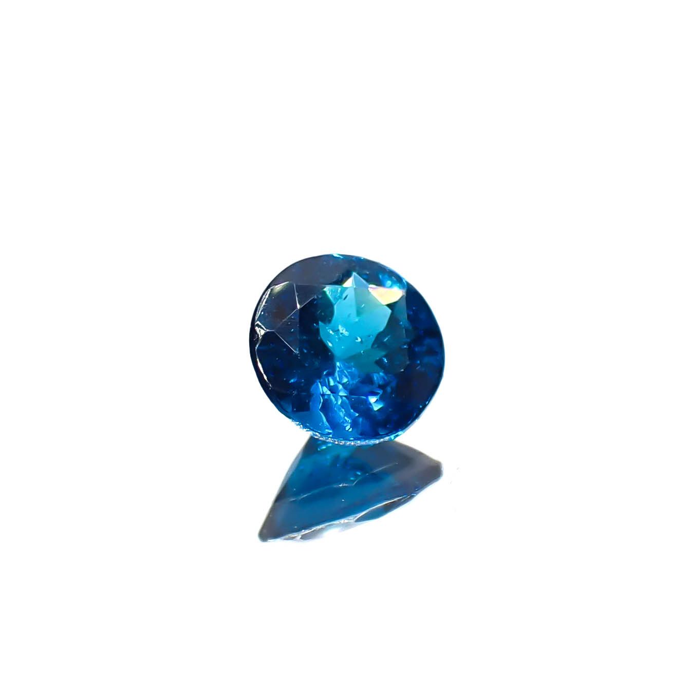 ディープブルーアパタイト マダガスカル産 0.32ct[240828635]4.6x4.5mm前後