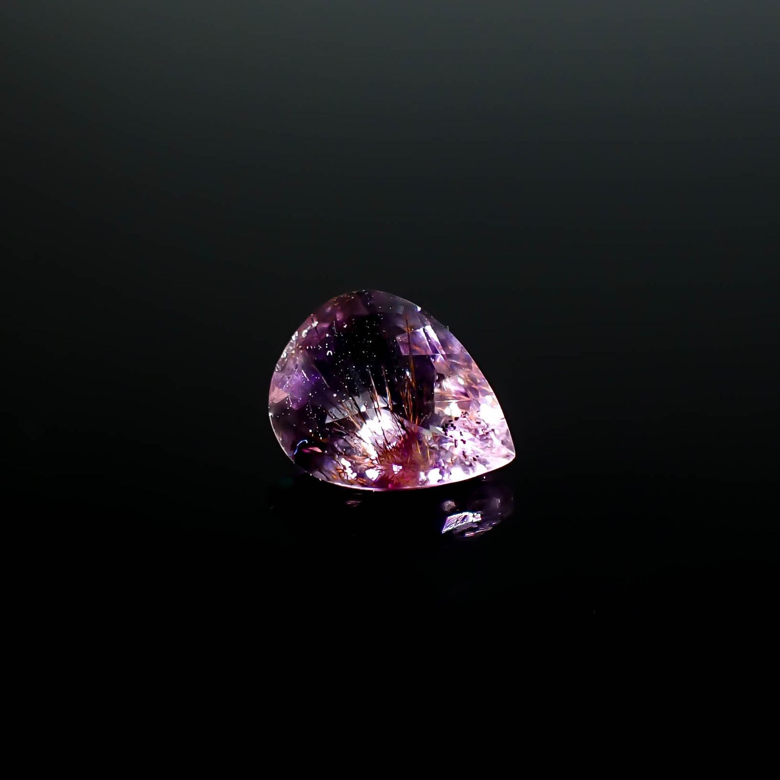 ◇チェッカーカット◇アメジストエレスチャル ブラジル産 2.39ct [250730853]10.4x8.1mm前後