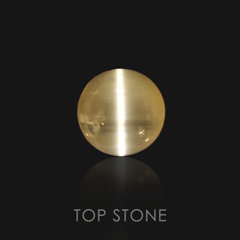 ベリルキャッツアイ(宝石名ベリル・キャッツアイ) ブラジル産 7.488ct ソ付(彩珠)[20117418]11.9×11.8mm前後