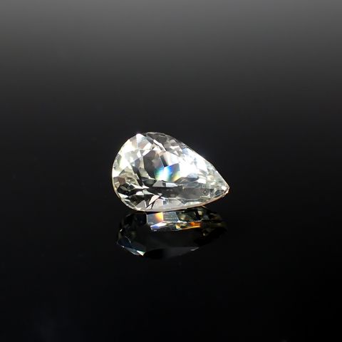 イエロースポジュミン(宝石名スポジュミン)アフガニスタン産 3.55ct 識別済[231225003]11x7.9mm前後