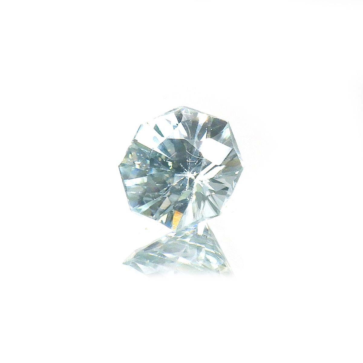 ◇オクタゴンカット◇アイスブルージルコン(宝石名ジルコン)カンボジア産 0.77ct 識別済[220717169]5.1x5mm前後