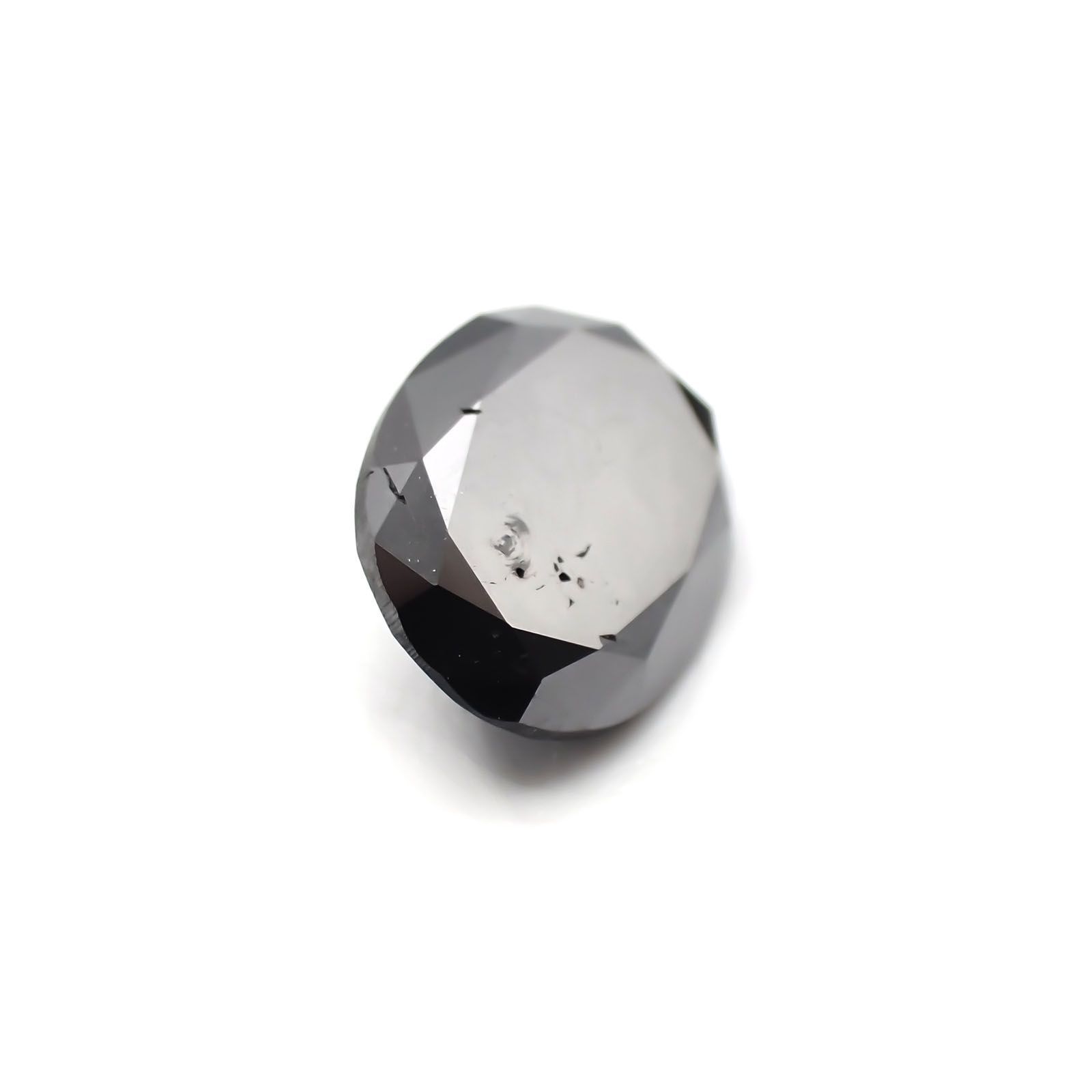 ブラックダイヤモンド(宝石名ダイアモンド) ジンバブエ産 1.25ct 識別済[210410136]8.1×6.1mm前後