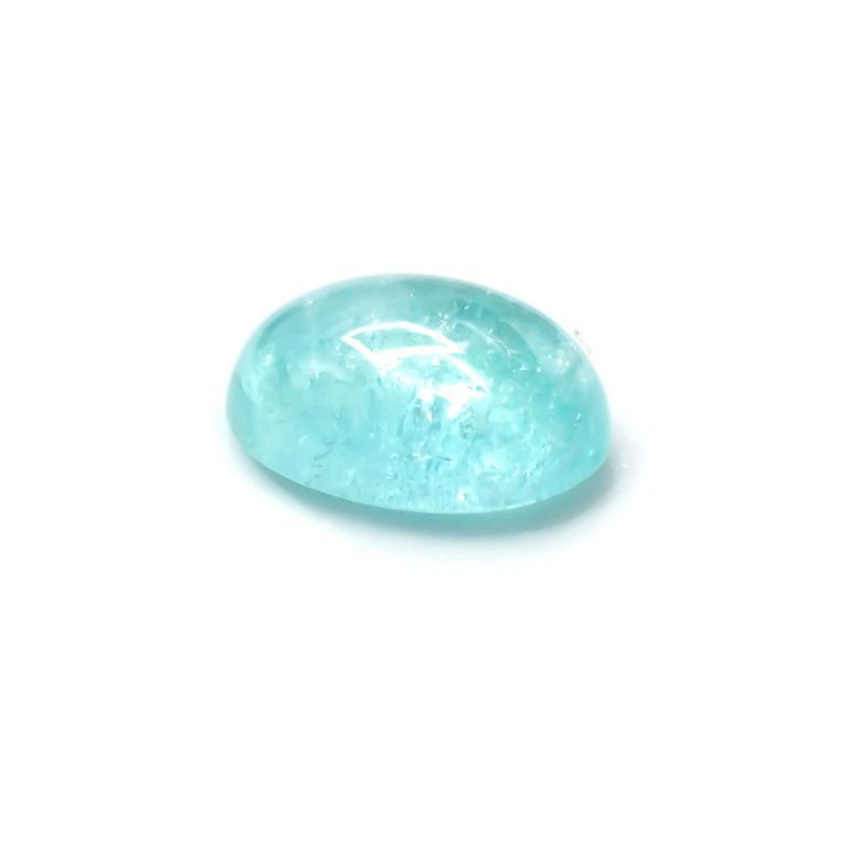 パライバトルマリン(宝石名トルマリン/別名パライバ・トルマリン) ブラジル・キントス鉱山産 0.458ct ソ付(宝貴協)[210410358]5.6×4.1mm前後
