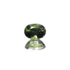 グリーンジルコン(宝石名ジルコン)スリランカ/カンボジア産 1.19ct 識別済[220114897]6.7x4.8mm前後