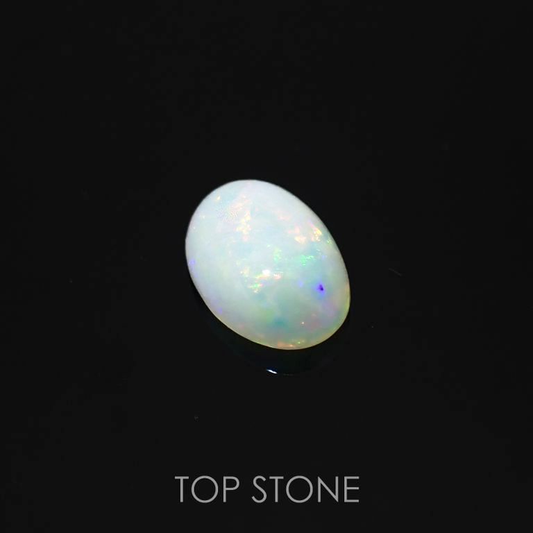オパール(宝石名ホワイト・オパール)オーストラリア産 1.590ct ソ付[220717006]10.9x6.9mm前後