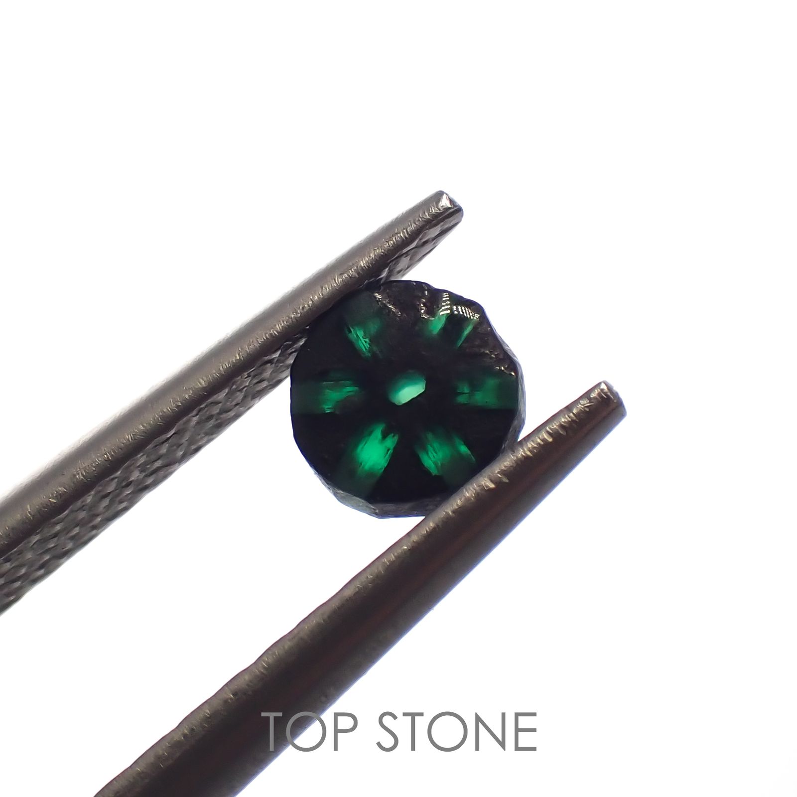 トラピッチェエメラルド(宝石名エメラルド) コロンビア産 原石・結晶 0.22ct 識別済[20128969]4×3.9mm前後