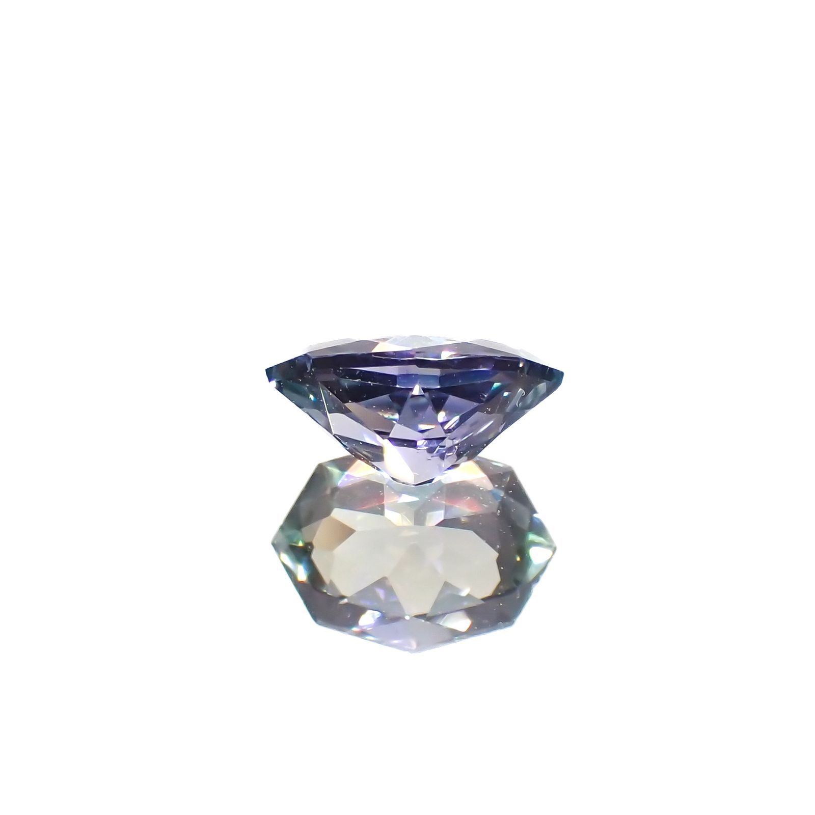 ◇カスタムカット◇バイカラータンザナイト 非加熱(宝石名ゾイサイト)タンザニア産 0.76ct 識別済[221118965]7.1x5.4mm前後