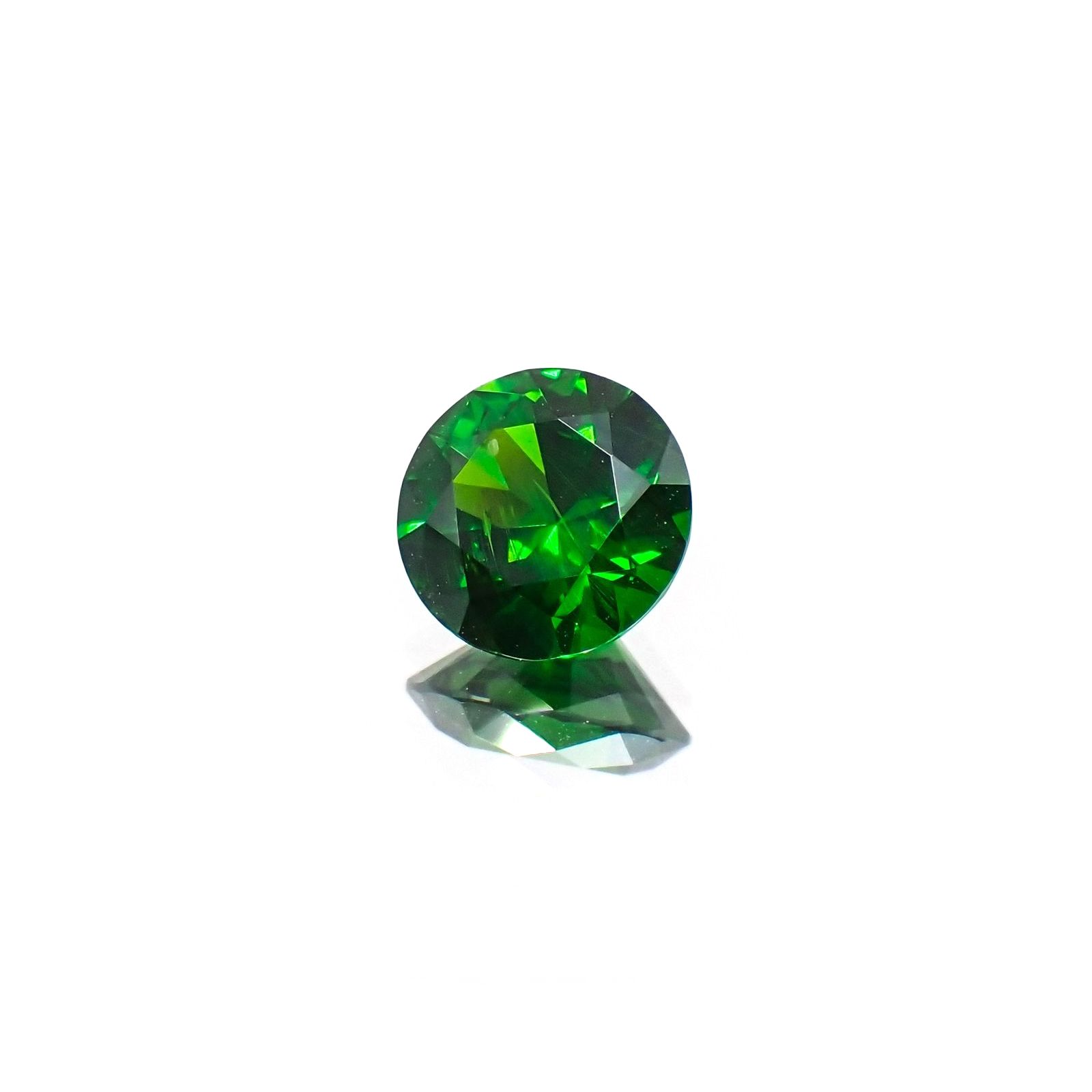 デマントイドガーネット(宝石名デマントイド・ガーネット) ロシア産 ソ付(彩珠) 0.986ct / 6.1x6.1mm前後 [210310254]