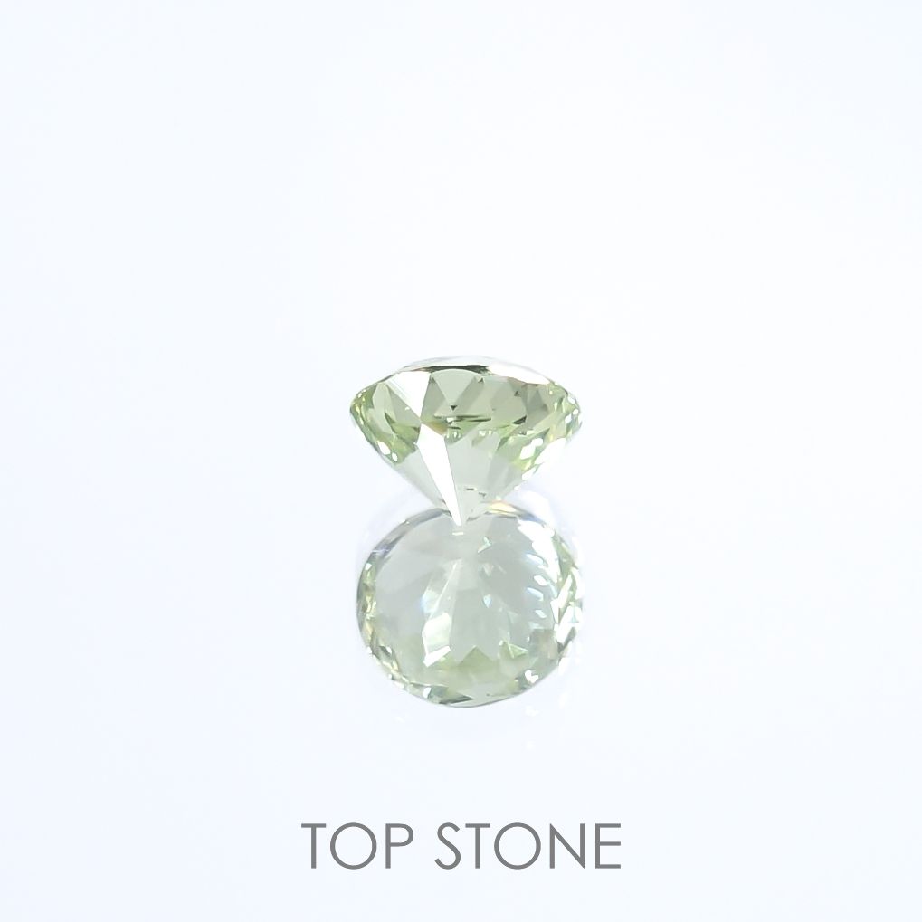 アイスライムブルーサファイア(宝石名サファイア)マダガスカル/オーストラリア産 0.52ct 識別済[220817364]4.8x4.6mm前後