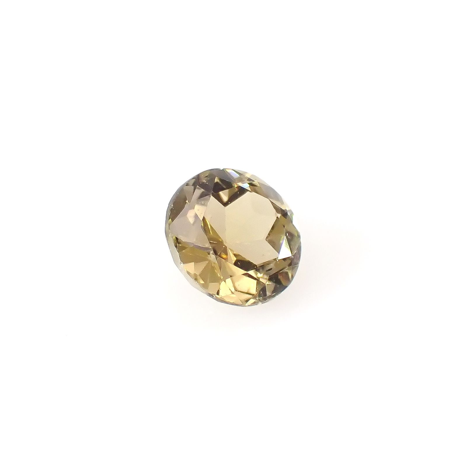 イエローゾイサイト タンザニア産 0.61ct[240427134]5.3x5.2mm前後