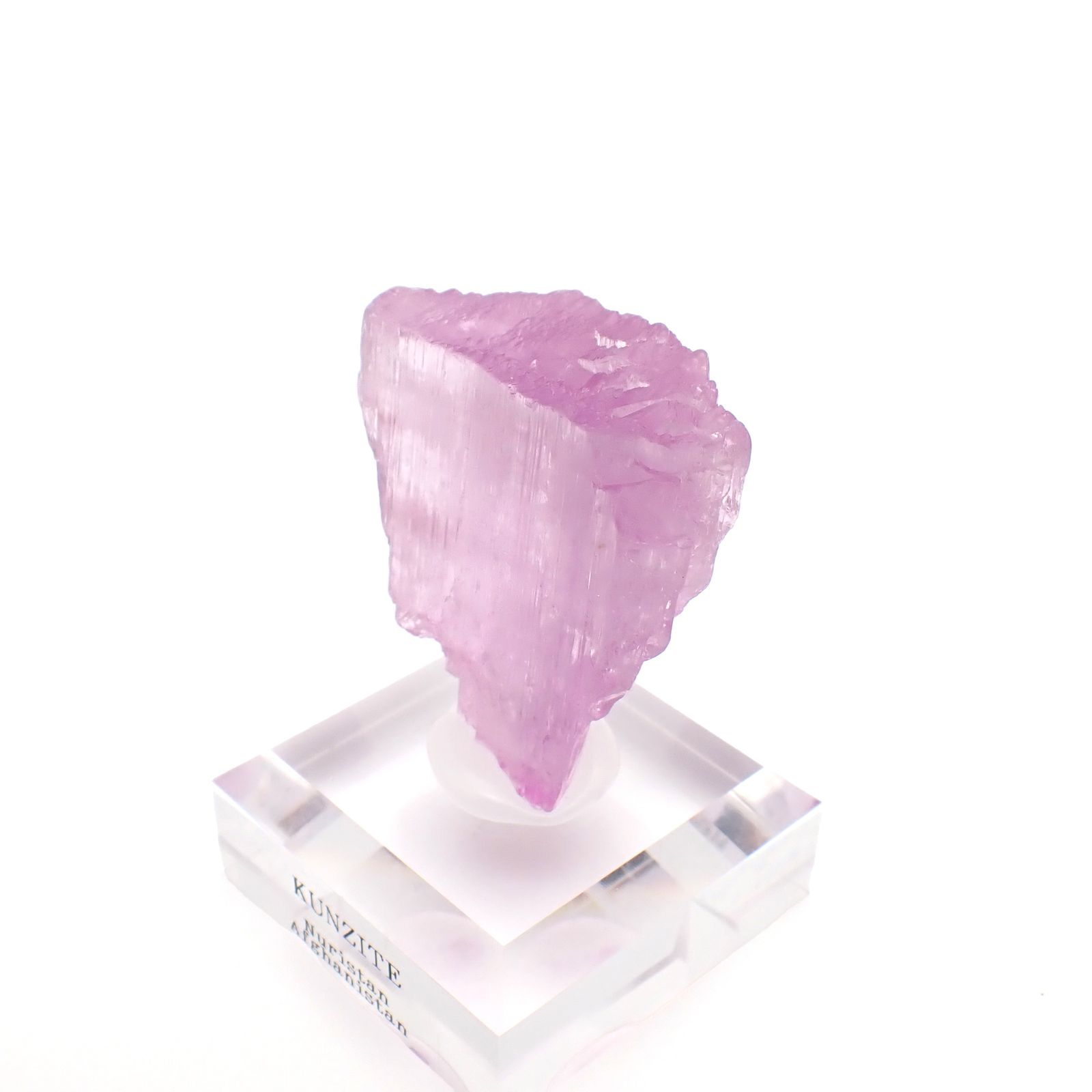 クンツァイト原石 アフガニスタン・ヌーリスターン州産 386.74ct(77.34g) / 44.9x18.7x51.9mm前後 [260832720]