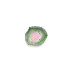 ウォーターメロントルマリン 原石スライス コンゴ民主共和国産 2.04ct[230321308]8.6x7.9mm前後