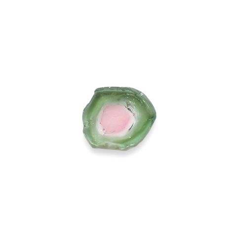 ウォーターメロントルマリン 原石スライス コンゴ民主共和国産 2.04ct[230321308]8.6x7.9mm前後