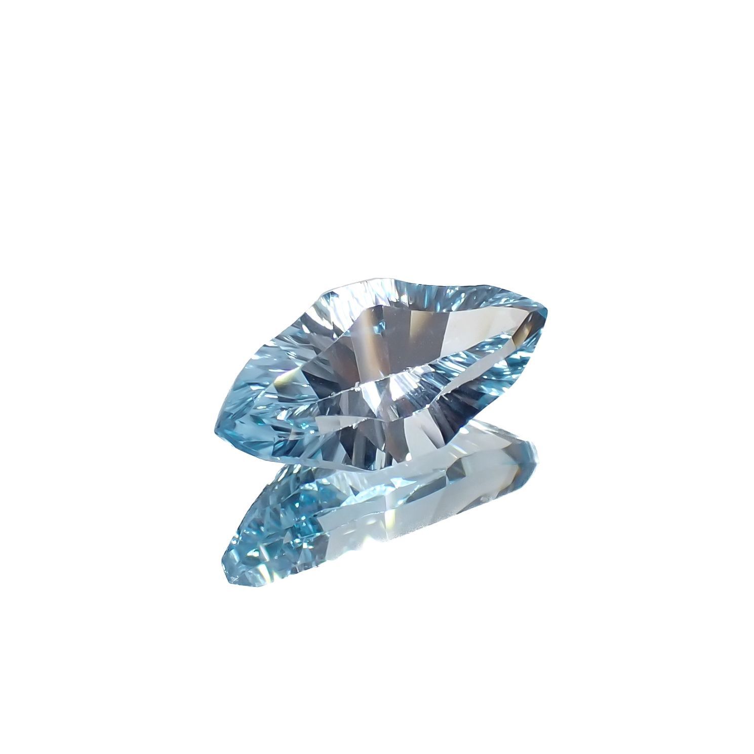 ◇カスタムカット◇ブルートパーズ ブラジル産 3.10ct [251219372]14.1x6.9mm前後