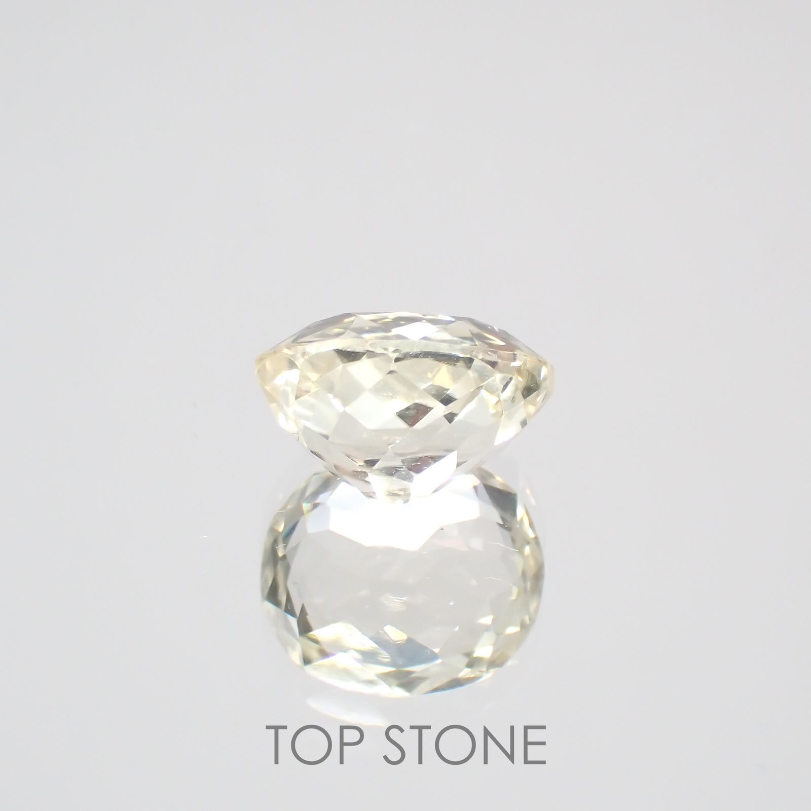 イエロースポジュミン(宝石名スポジュミン)アフガニスタン産 5.46ct 識別済[211113706]11.5x9.8mm前後