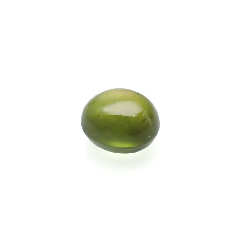 スターペリドット(宝石名スター・ペリドット)ミャンマー産 4.153ct ソ付(彩珠)[221119065]9.1x7.7mm前後