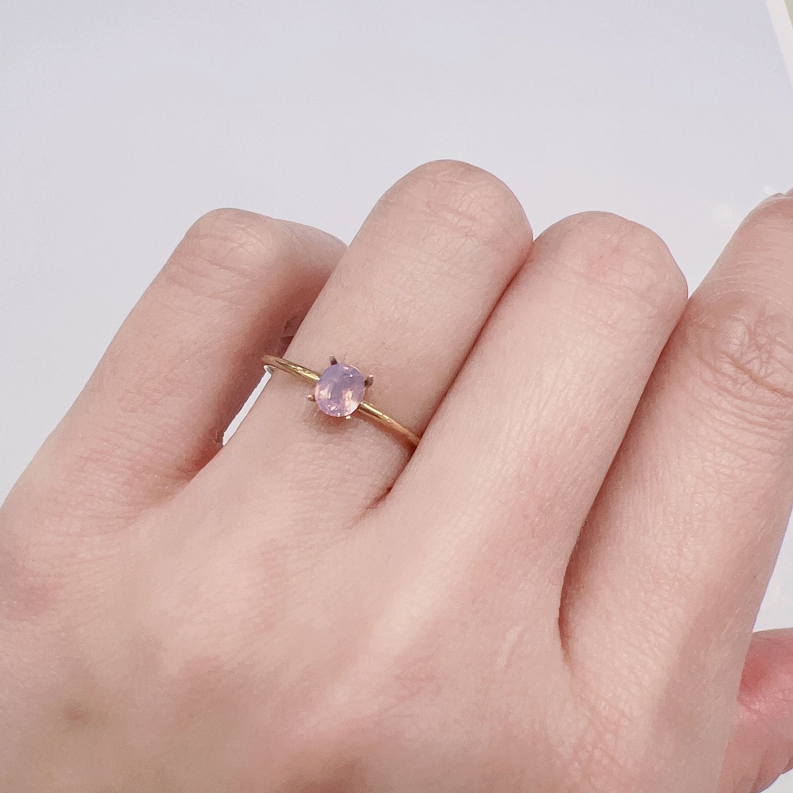 シルキーピンクサファイア 非加熱 ベトナム産 0.36ct[221219452]4.5x3.8mm前後