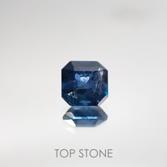 ガーナイト(宝石名 含コバルト・ガーナイト) ナイジェリア産 0.406ct ソ付(彩珠)[210711553]3.8×3.7mm前後