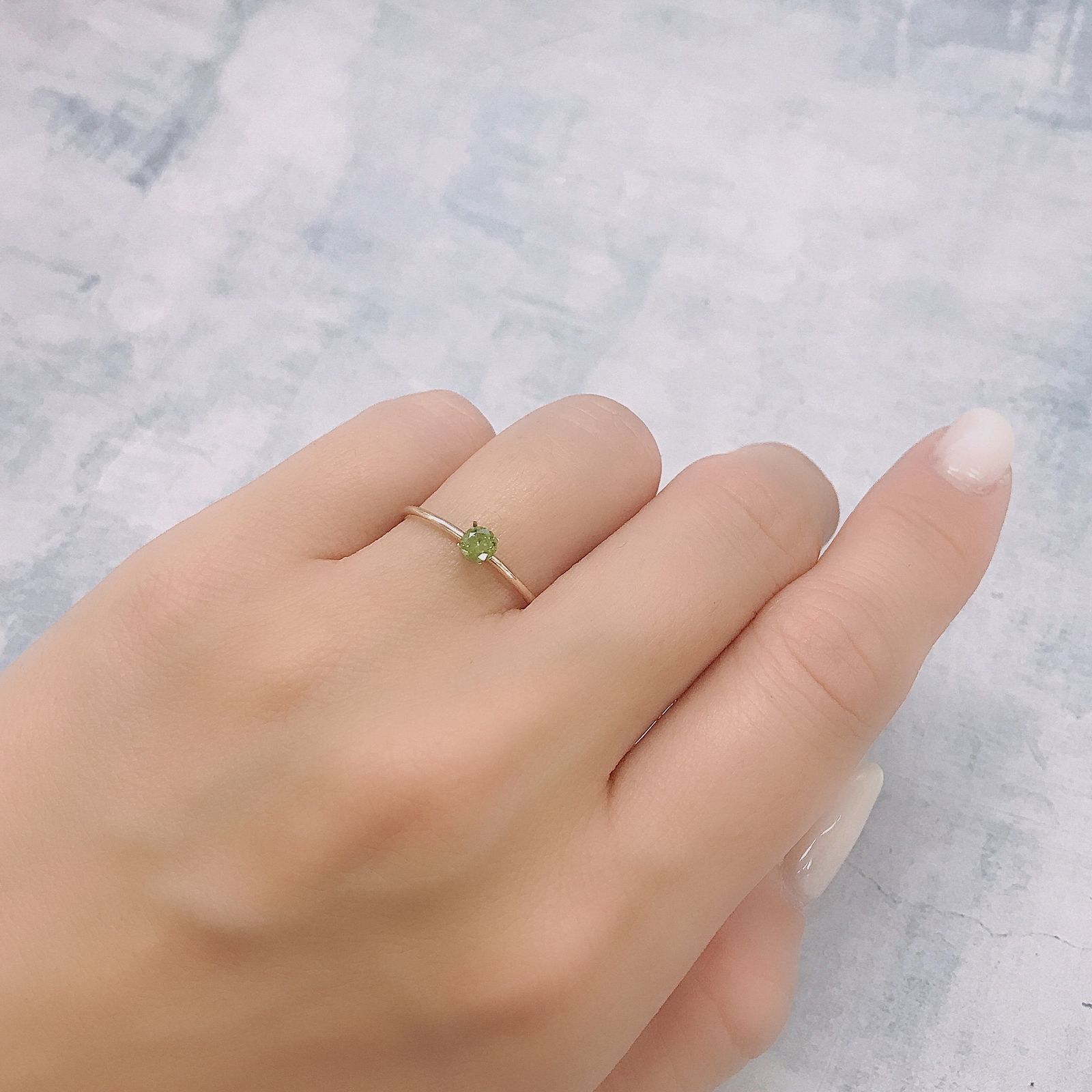 デマントイドガーネット(宝石名デマントイド・ガーネット)ロシア産 0.19ct 識別済[220616523]3.6x3.6mm前後