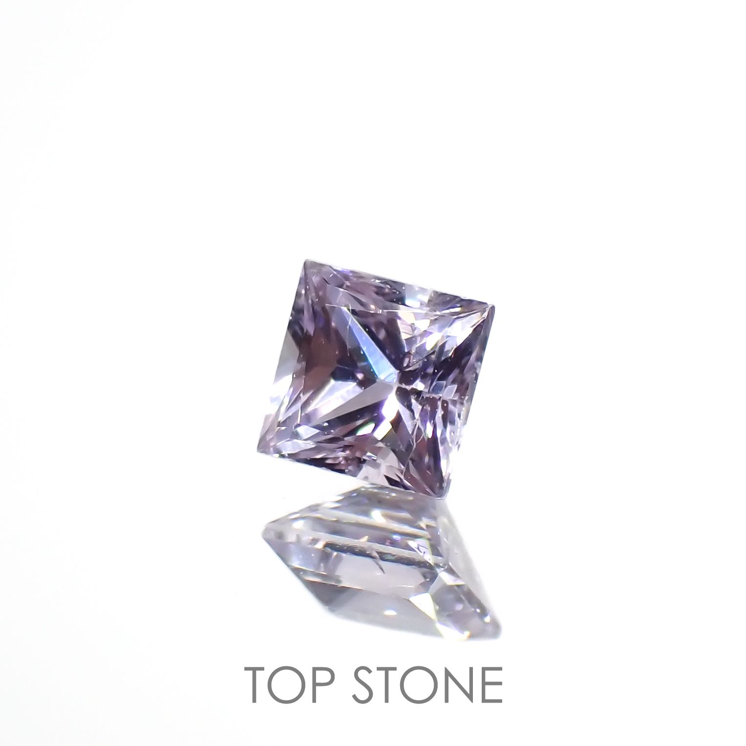 ◇プリンセスカット◇アイスラベンダーサファイア(宝石名サファイア)東アフリカ産 0.18ct 識別済[220817375]2.9x2.9mm前後