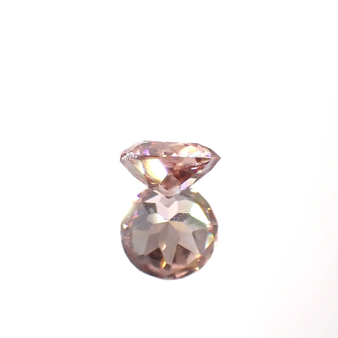 ピンクジルコン(宝石名ジルコン)スリランカ/カンボジア産 0.54ct 識別済[230320997]4.7x4.6mm前後