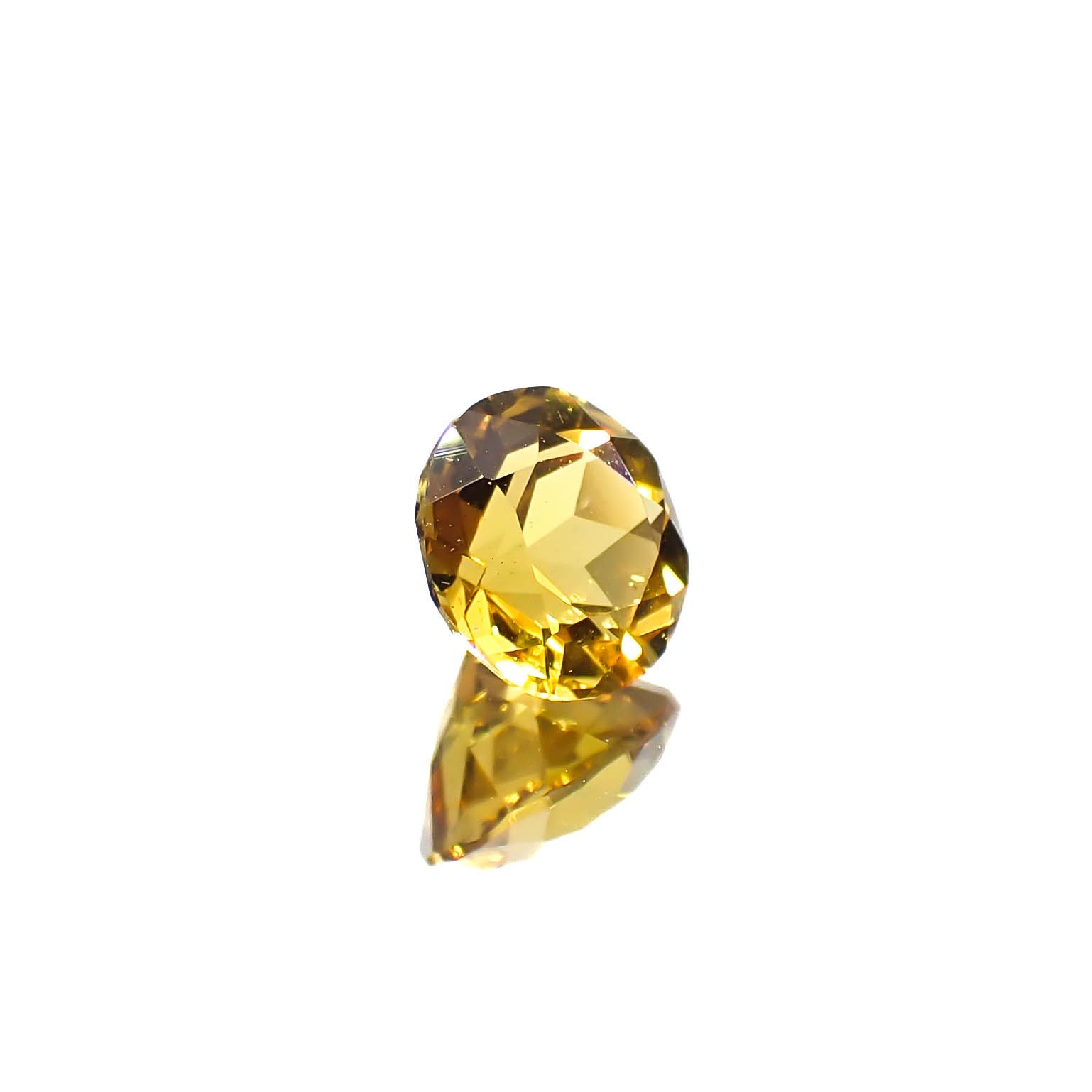 ゴールデンベリル(宝石名ベリル)ブラジル産 0.46ct 識別済[250530352]5.1x5.1mm前後