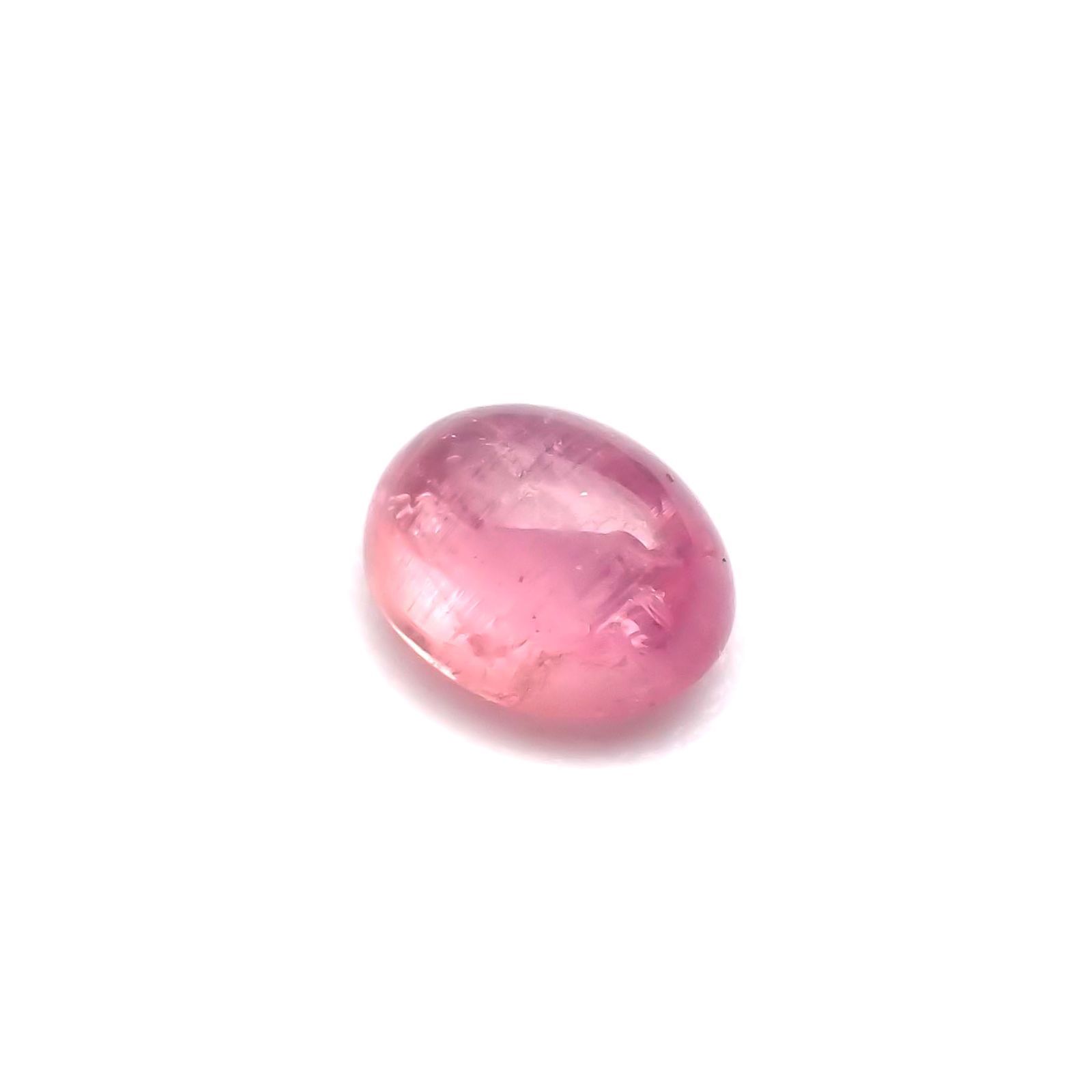 ペツォッタイトキャッツアイ(ラズベリル)(宝石名ペツォッタイト・キャッツアイ) マダガスカル産 0.390ct ソ付(彩珠)[210711644]4.8×3.7mm前後