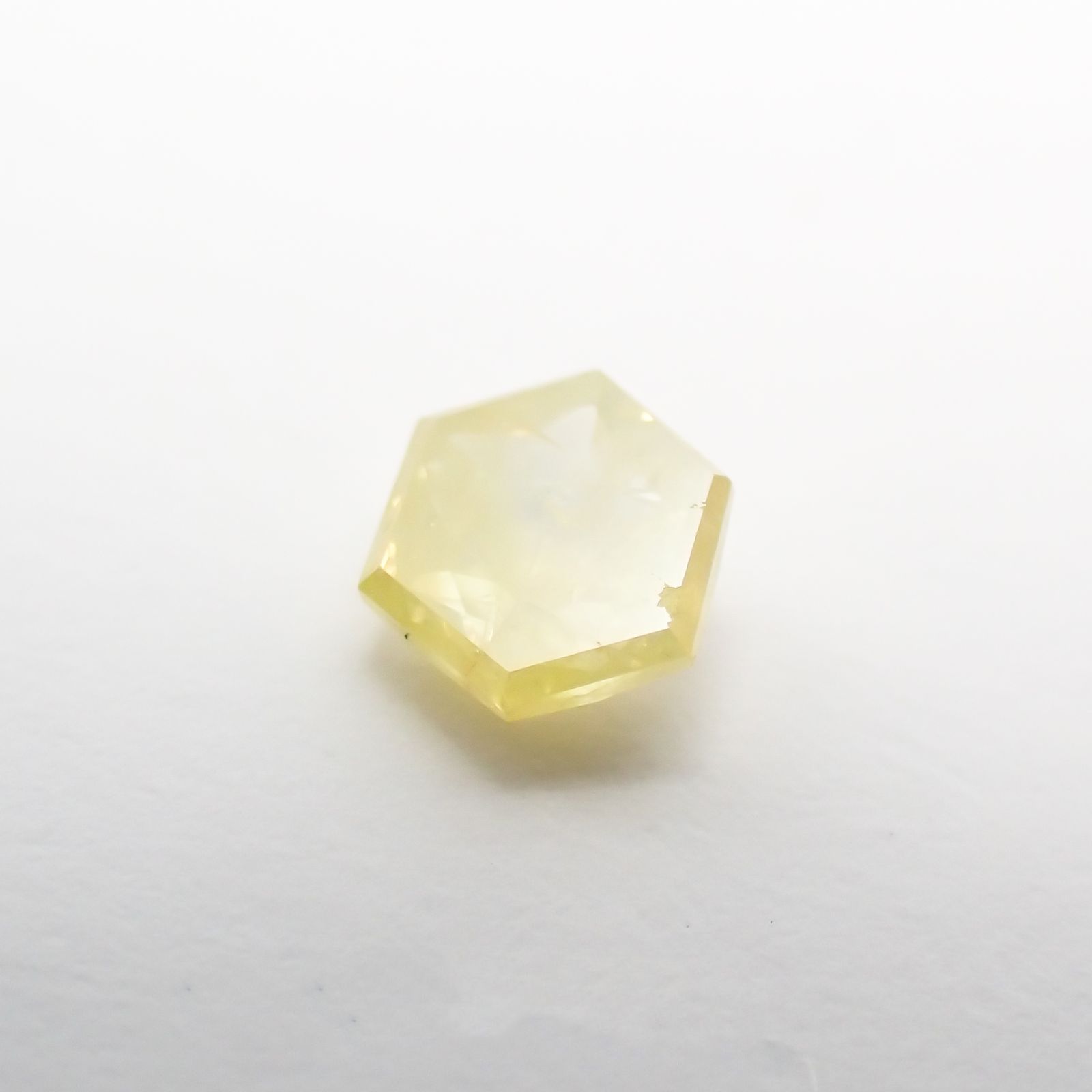 ◇ヘキサゴンアンティークカット◇イエローダイヤモンド ルース 0.08ct[210611061]2.6×2.6mm前後