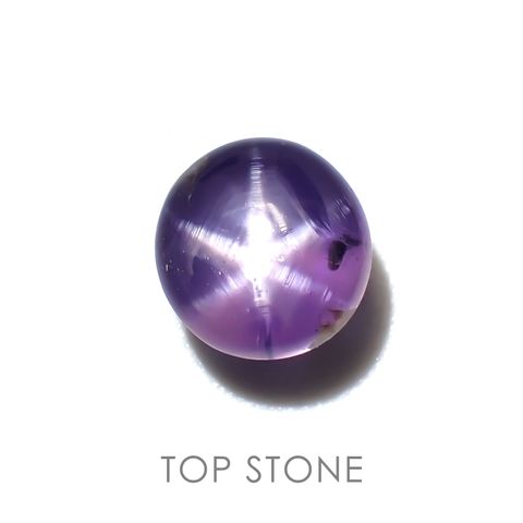 スターサファイア(宝石名スター・サファイア) ビルマ産 3.725ct ソ付(彩珠)[210510225]7.6×7.2mm前後