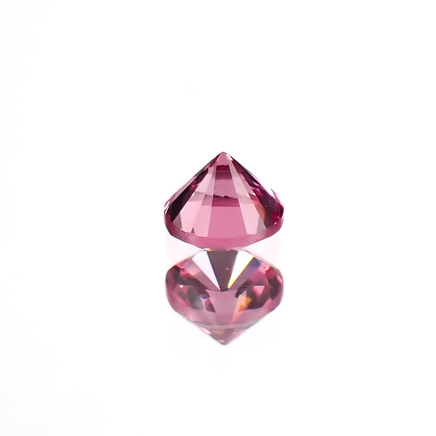 ホットピンクスピネル(宝石名ピンク・スピネル)タンザニア産 0.22ct 識別済[220616595]3.5x3.4mm前後
