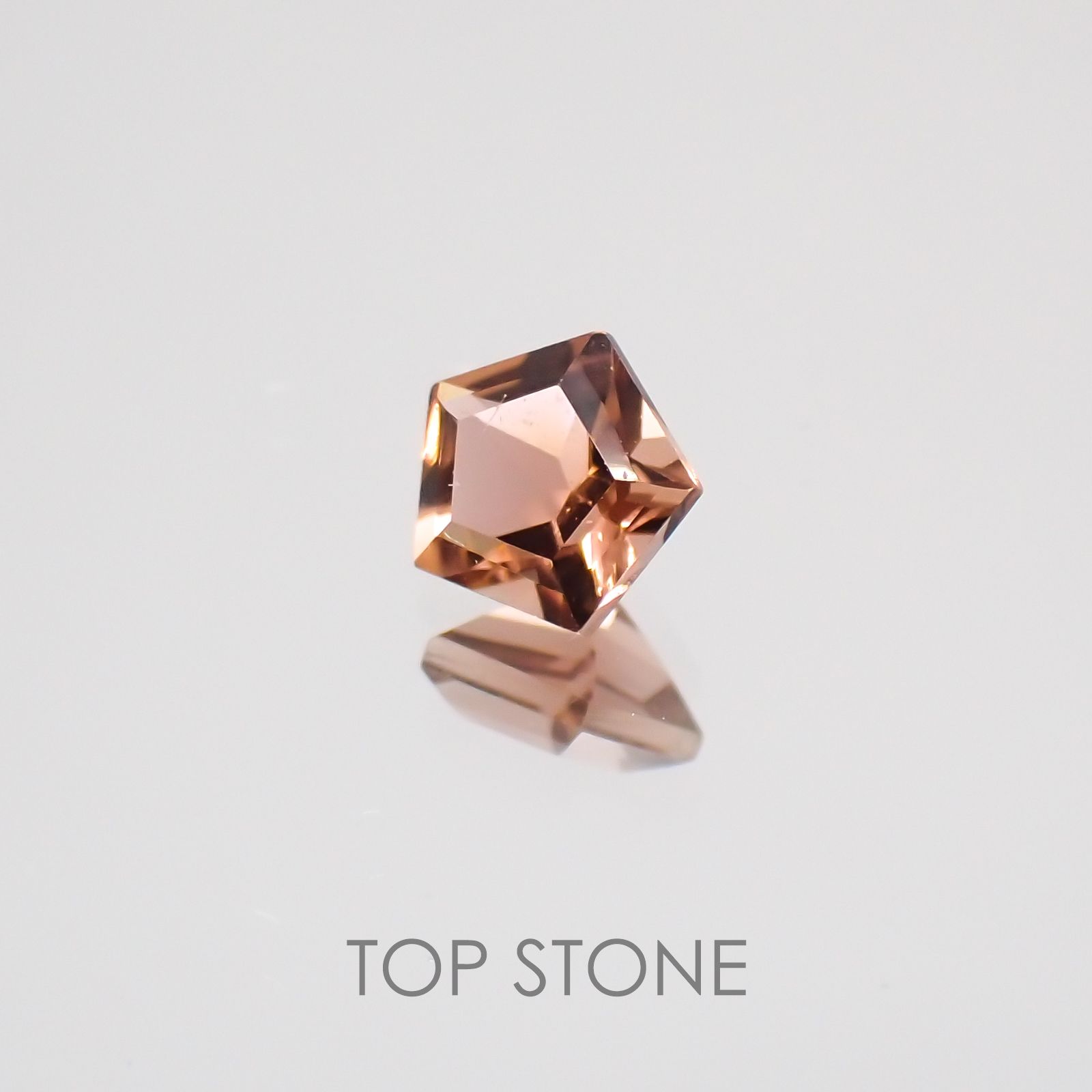 ◇ペンタゴンカット◇シナモンカラートルマリンSA(宝石名トルマリン) ブラジル/アフリカ産 0.24ct 識別済[21029143]4×4mm前後