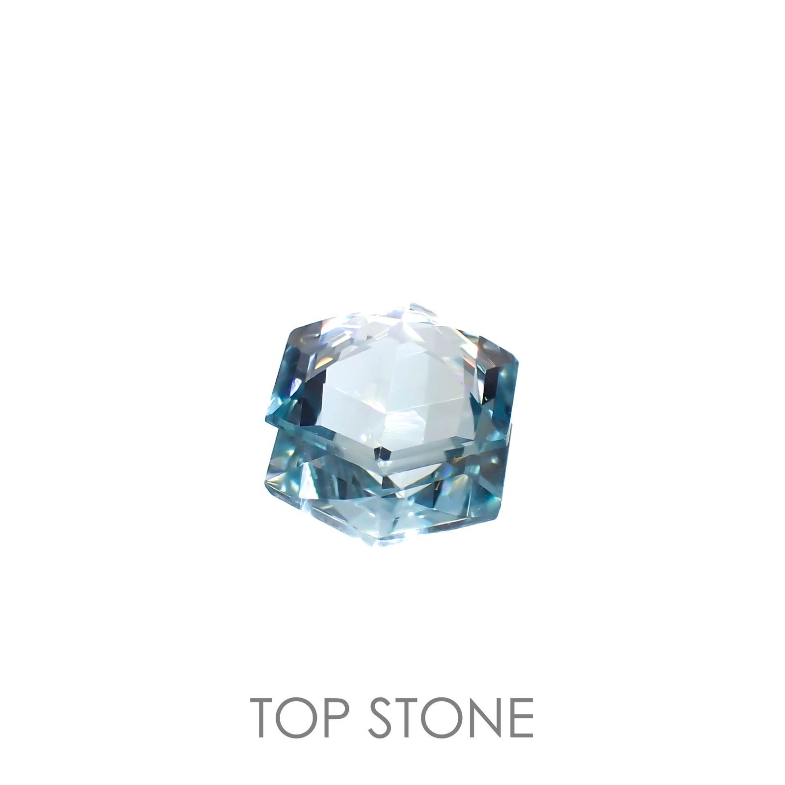 ◇ヘキサゴンカット◇ブルートパーズ ブラジル産 3.85ct[221219361]10x10mm前後