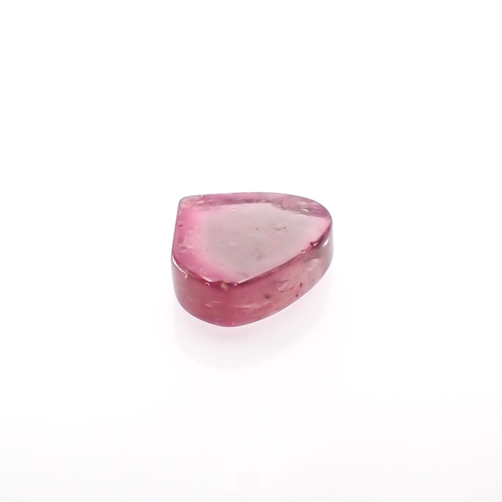 ウォーターメロントルマリン 原石スライス  ブラジル産 3.92ct[221018618]9.9x11.1mm前後