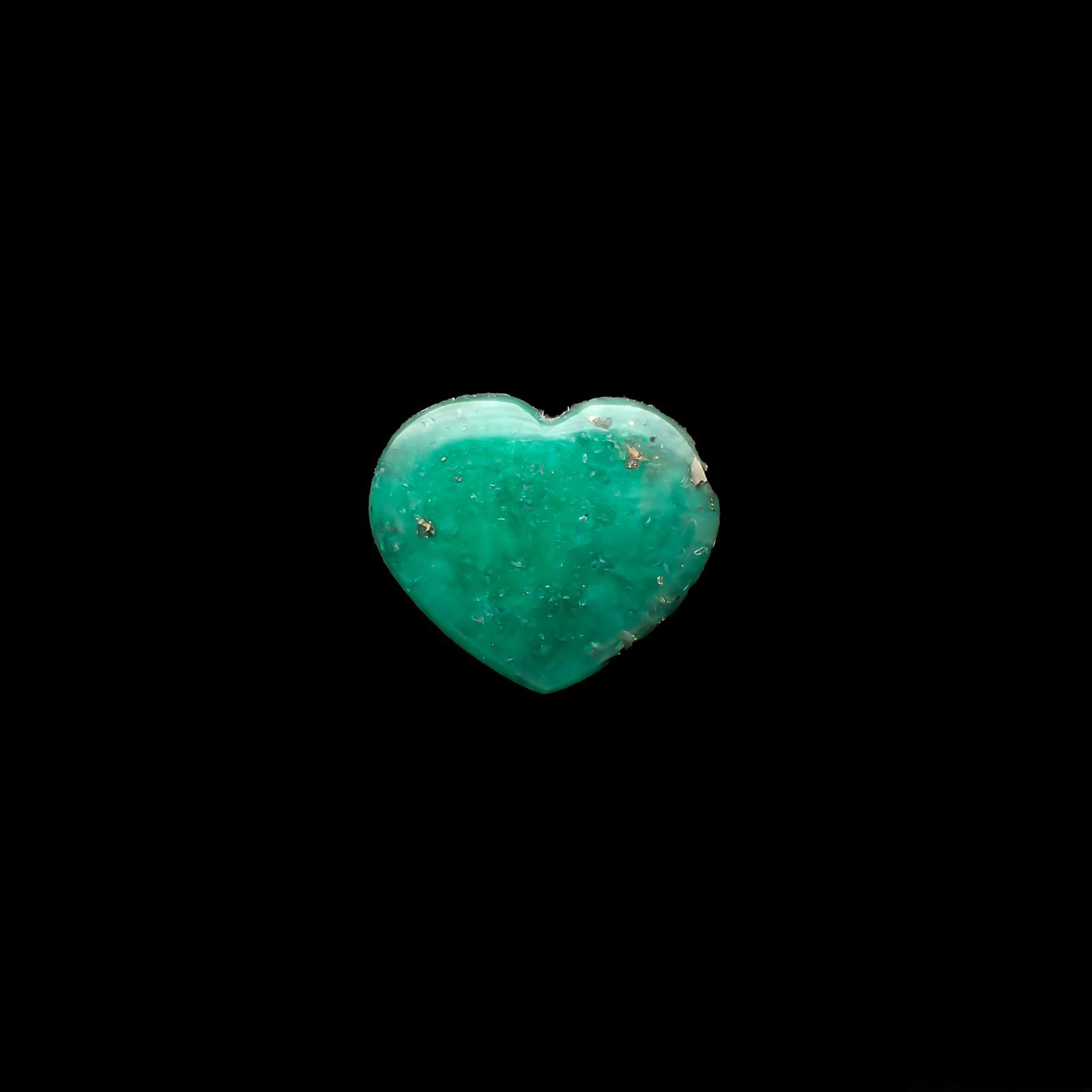 パイライトインエメラルド(宝石名パイライトインエメラルド) コロンビア・チボール鉱山産 4.725ct 彩珠鑑付[250611504]11.8×13.7mm前後