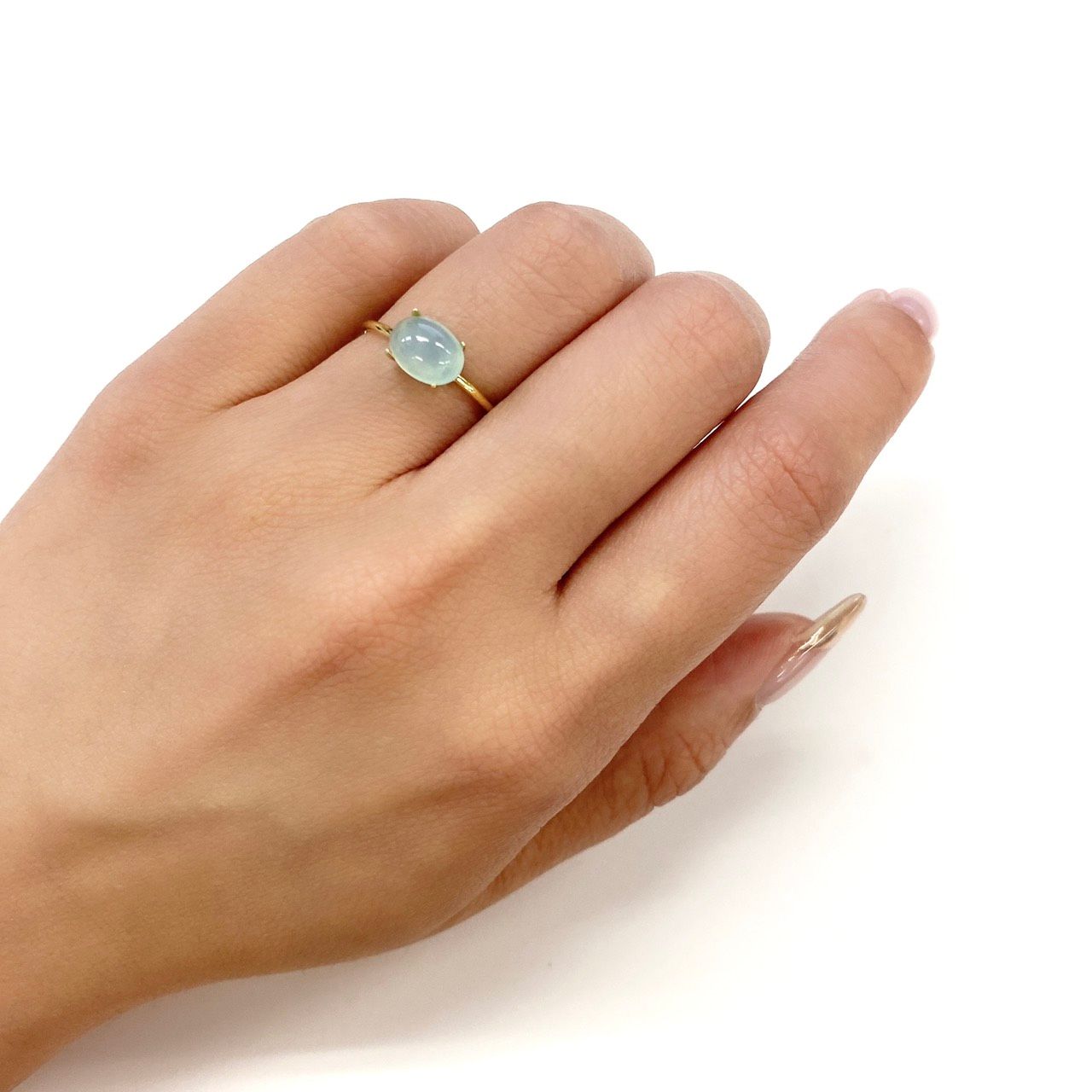 ブルーオパール ペルー産 ルース 1.07ct[210611380]8×6.1mm前後