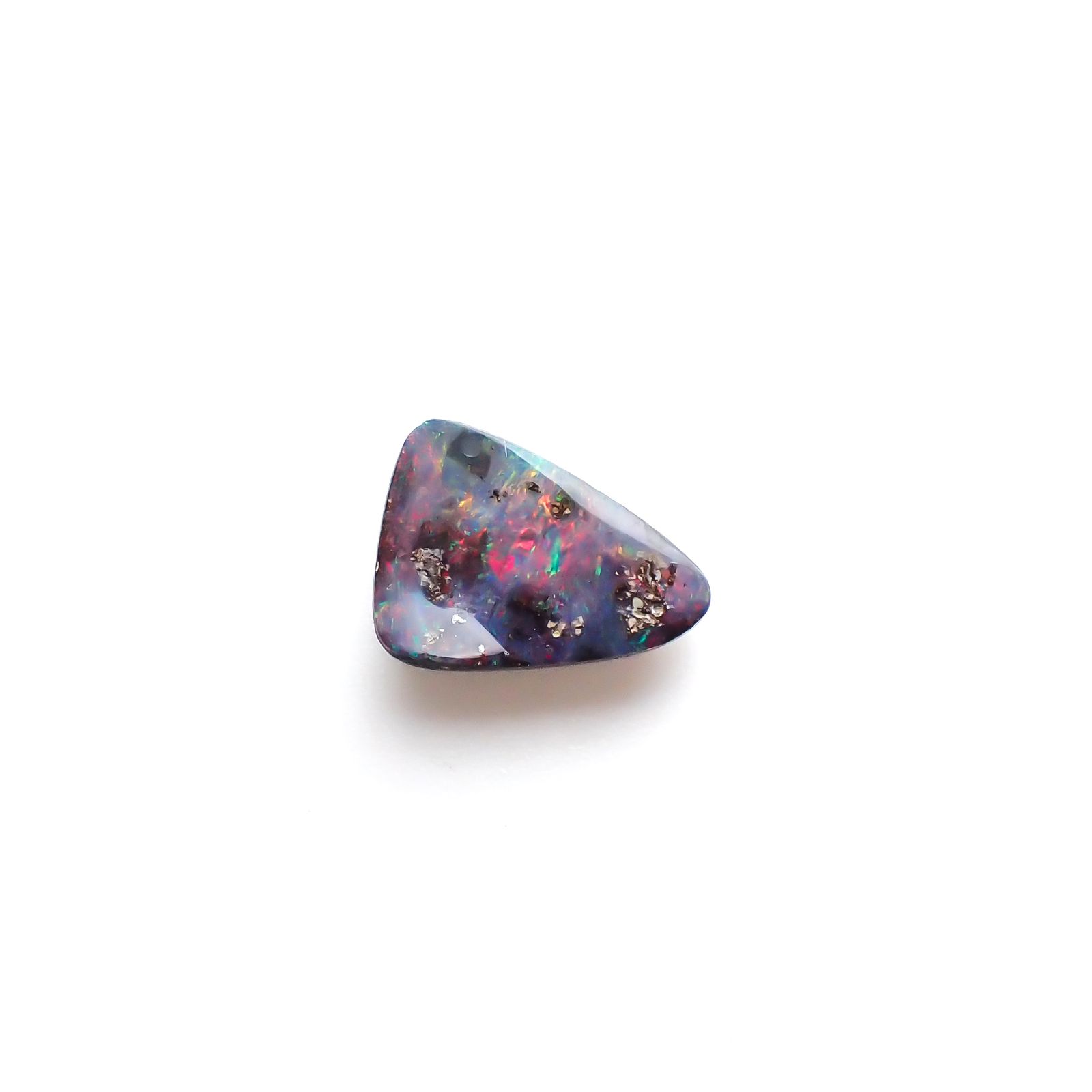 ボルダーオパール 原石磨き オーストラリア産 1.88ct[240226203]10.5x7.9mm前後
